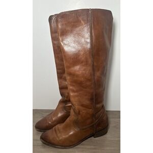 Frye Boots Womens Size‎ 8 Tan Leather Pull On Tall Riding Equestrian